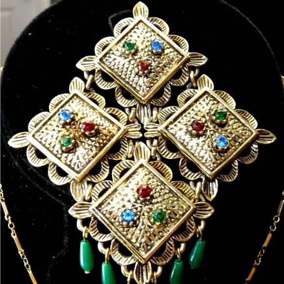 SARAH COVENTRY TEMPLE OF LIGHTS SIGNED DANGLE BROOCH LOT - Picture 8 of 13